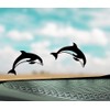 2-Pack Cute Dolphins Jumping Diving Vinyl Decal Sticker 3x3 Inches