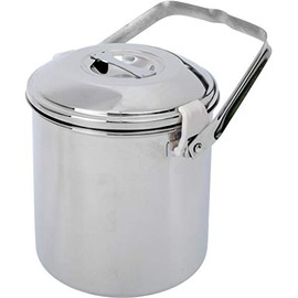 BasicNature Billy Can Stainless Steel Pot Silver 1.4 L