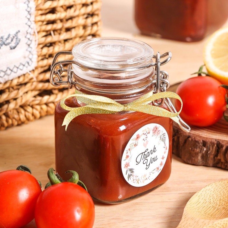 ComSaf 4 oz Glass Jars with Lid, Set of 6
