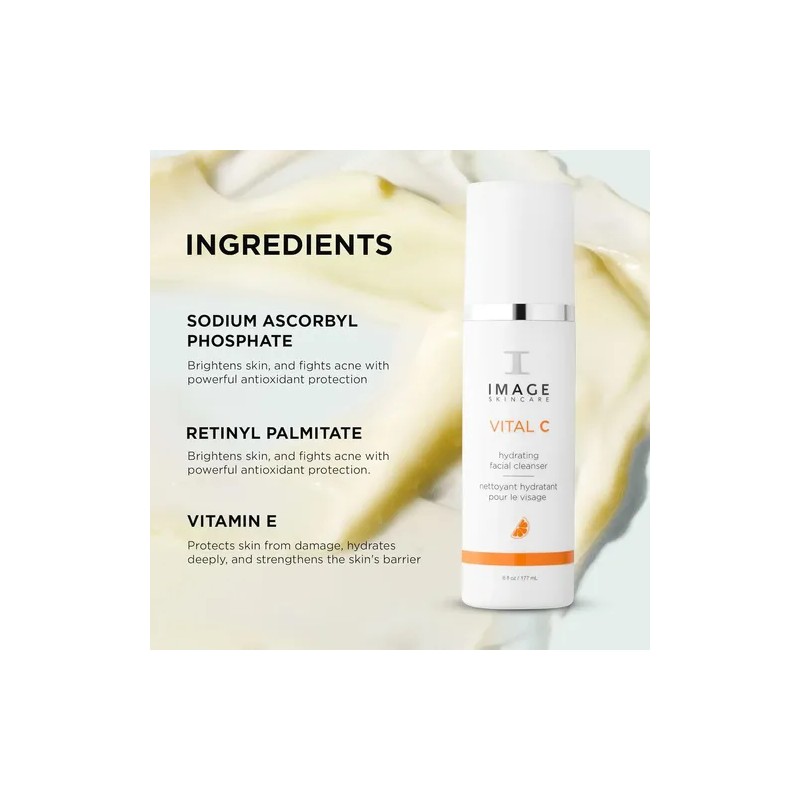 Image Skincare, Limpiador Facial Hidratante Vital C, Gel De