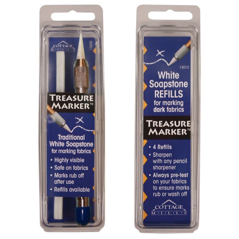 Treasure Marker – Soapstone Fabric Marker with 6 Refills –