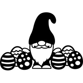 Gnome Gonk Easter Eggs Vinyl Decal Sticker for Car/Window/Wall (Hot Pink Gloss)