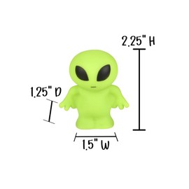 Alien Sensory Fidget Stretch Popper Backpack Clip Toys (Alien 2" Bath Toys),10 ct