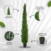 8 Feet Pre-Potted Evergreen Outdoor Artificial Cedar Tree Privacy Screen
