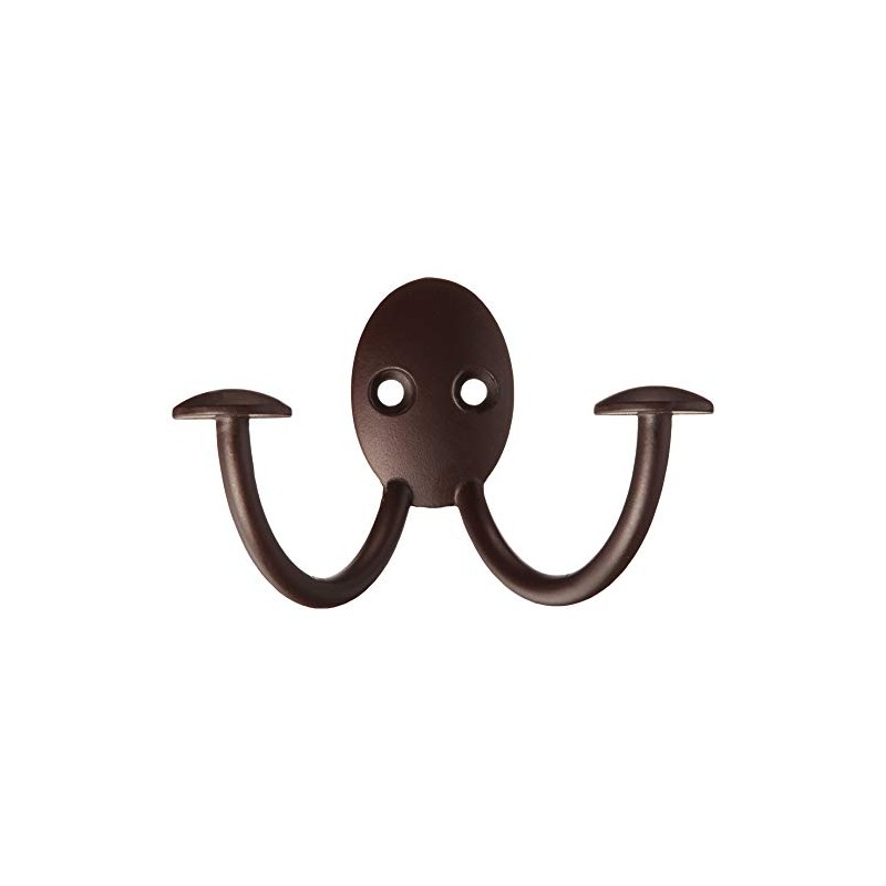 Spectrum Double Prong Hooks for Hanging Coats Towels Robes Clothes