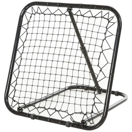 Benicabaly Soccer Rebounder Net, Adjustable Angled Portable Training Goal, Quick Folding Design, Sturdy Metal Frame, 3' x 3', Black