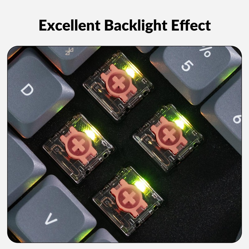 Keychron Low Profile Silent Red Switches – 110 PCS Pre-Lubed