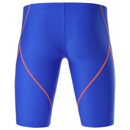 MY KILOMETRE - Traje de baño para hombre, color liso, para entrenamiento de carreras, Azul/claro, Small