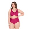 Ulla Popken Women's Kelly Pinstripe Support Bra, fuchsia