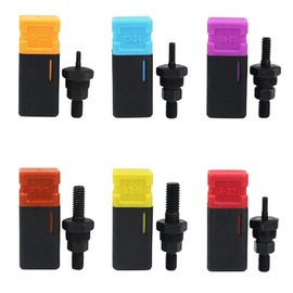 6PCS Set Threaded Rivet Nut Gun Head Replacement Mandrel Nose Piece Riveter Tip Spare Part for Hand Nut Rivet (6-32 10-24 1/4-20 5/16-18 3/8-16 8-32)