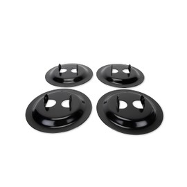 Camco Heavy-Duty RV Stabilizing Jack Base Pads - Provides Greater Jack Stability - Made of Black Powder-Coated Durable Steel - 4-Pack (57883)