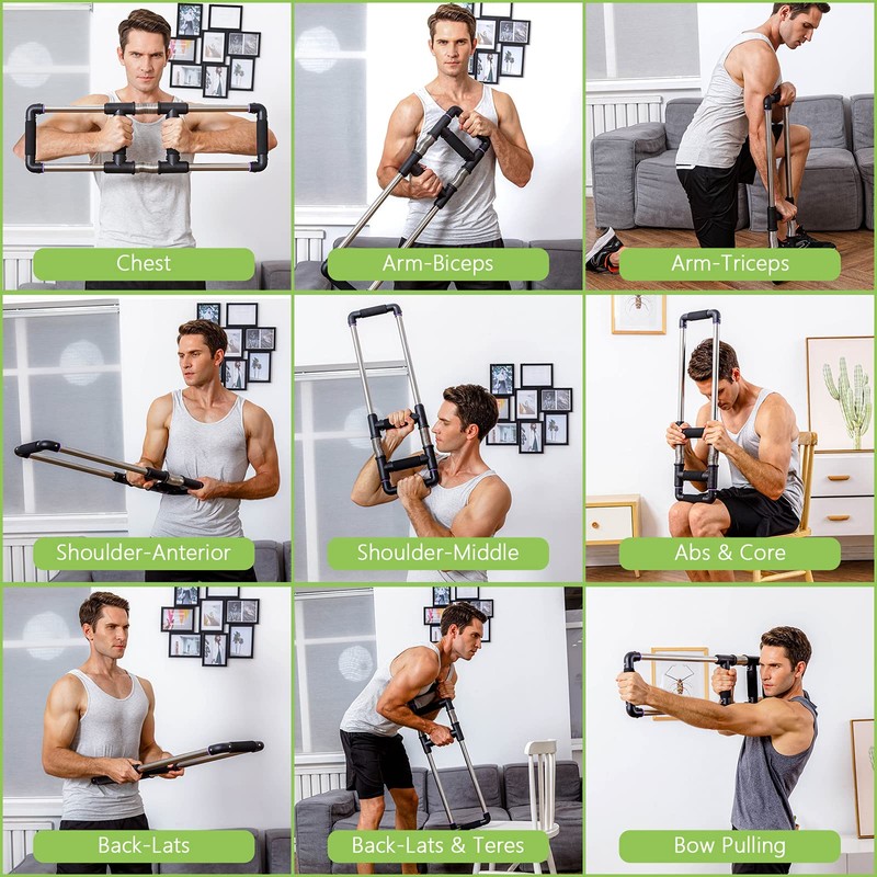 GoFitness Push Down Bar Machine - Chest Expander at Home