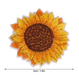 20 Pcs Sunflower Embroidered Patches Sew on Applique Patch Iron on Patches DIY Sew Repair Patch Embroidered Iron on Patch Cute Decor Patches for Jackets, Jeans, Backpacks, Clothes