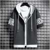 KOTRBOY Men's Hoodie, Short Sleeve, Summer Clothes, Men's, Solid, Hooded,