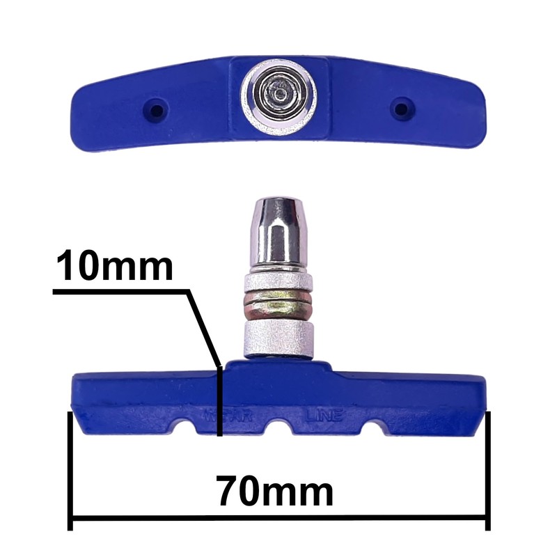 cyclingcolors 4 x Bicycle Brake Shoes 70 mm for V-Brake