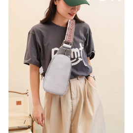 EINYNIUER Chest Bag Women's Sling Bag, PU Leather Crossbody Bag Small Shoulder Bag Women Shoulder Bags for Outdoor Sports/Travel/Shopping, gray