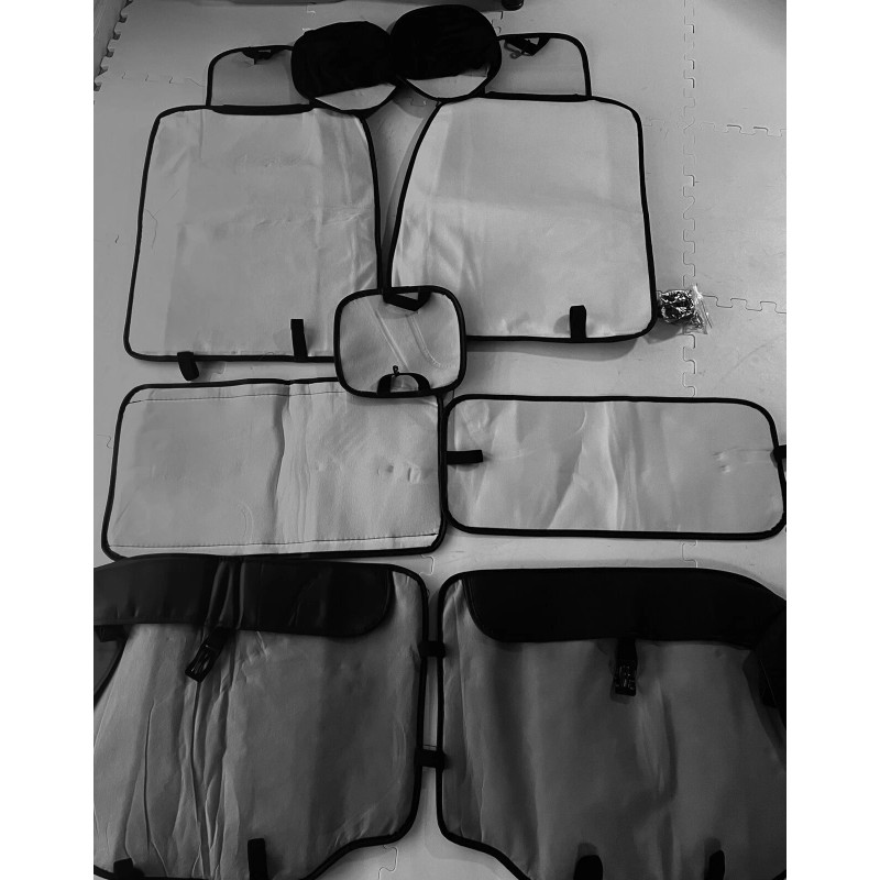 Seat Car Seat Covers Full Set in Solid Black, Front