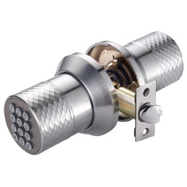 Keypad Door Knob, Digital Door Lock with Anti-Slip Handle, 3s Auto Lock, Keyless Entry Door Knob, Passage Mode, Backlight, Easy to Install for Home/Office/Bedroom