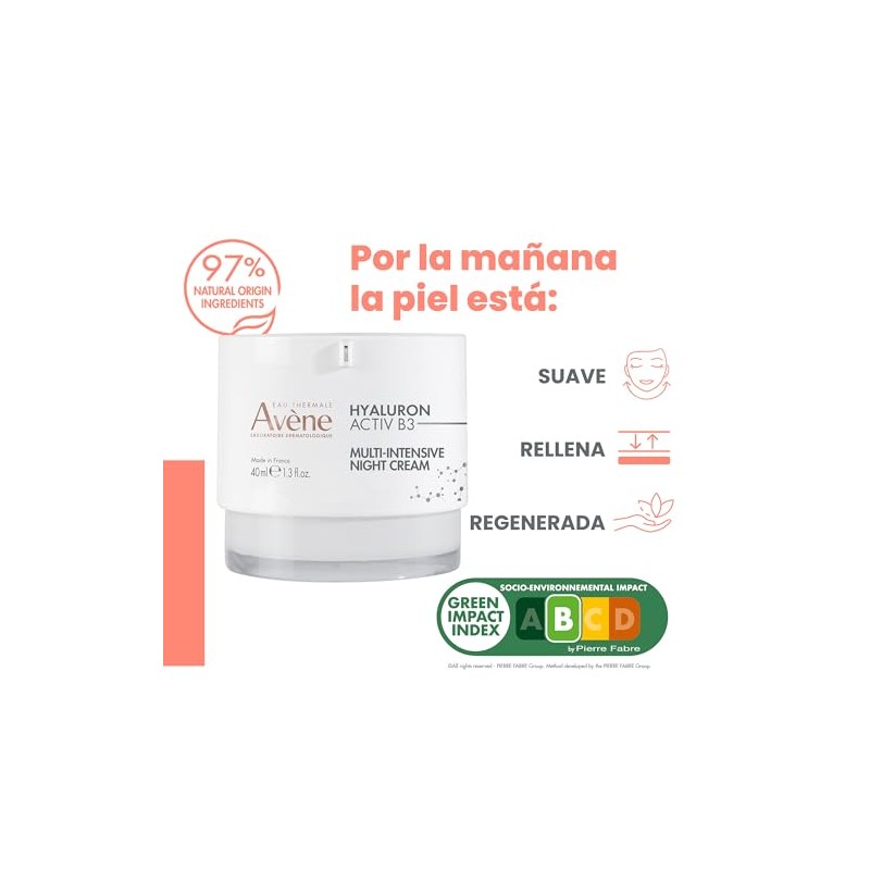 Avene Avène Hyaluron Activ B3, Crema Regeneradora con Niacinamida, 40