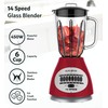 EUROSTAR 450W 14-Speed Glass Jar Blender (RED)