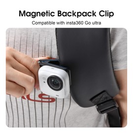 Go Ultra Magnetic Backpack Stand Insta 360 Go Ultra Compatible Accessories Pivot Angle Quick Release Hat Stand Adapter Suitable for Desktop Outdoor Travel Video POV Photography