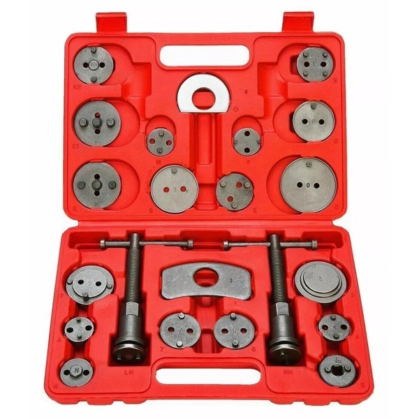 22-Piece Automotive Brake Maintenance Kit – Caliper Piston Reset Tools