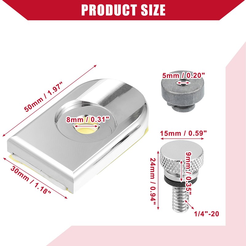 Hihaha Motorcycle Seat Bolt with Cover Nut for Harley /