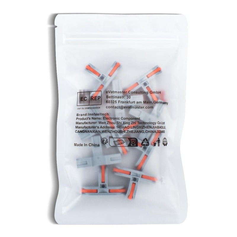 Innfeeltech 10 Pieces Connection Terminal T Shape 3-Port Connector Terminal
