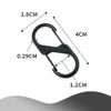 S Carabiner Small Alloy Snap Hook Mini Spring Clips Keychain