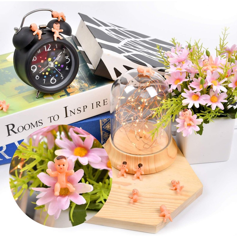 Golden Pearl Golden Pearl 60pcs Mini Plastic Babies for Baby