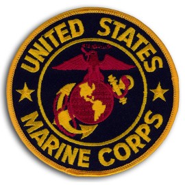 US Marine Corps Emblem Logo Globe and Anchor (Black & Gold)