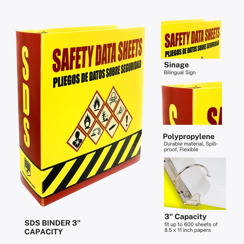 Performore SDS Binder - 3 Inch Heavy Duty 3 Ring