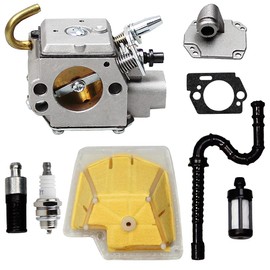 HUSWELL MS280 Chainsaw Carburetor for Stihl MS270 MS 270C 280C with Spark Plug Fuel Line Kit