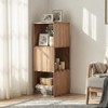 Solid Wood Corner Shelf, Square Bookcase Cube Tower, Stationary Shelves