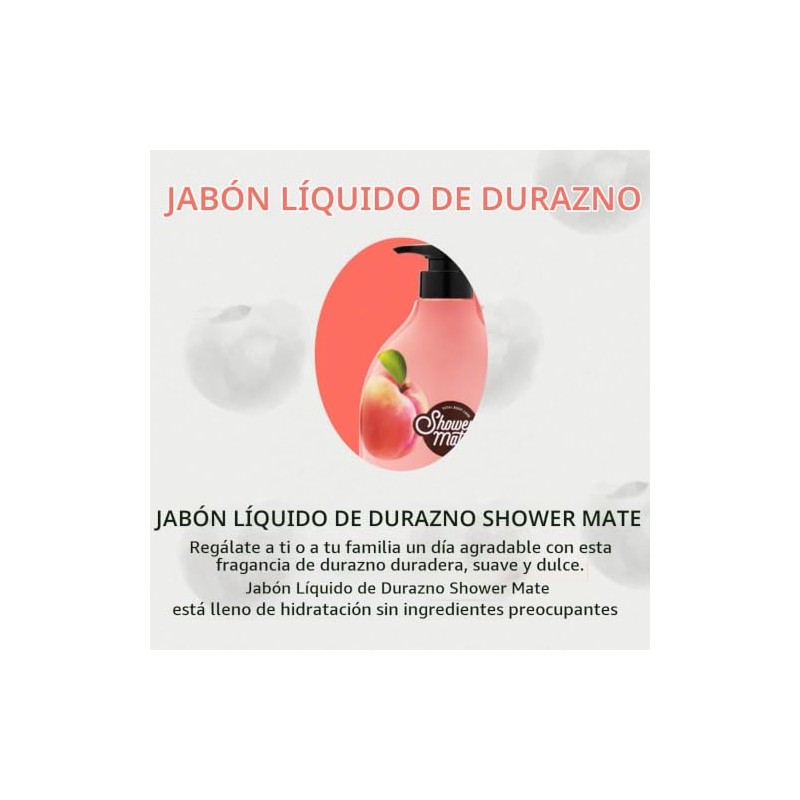 Showermate Jabón Corporal Natural 1,2 Kg (Melocotón) 42,33 Onzas (Paquete