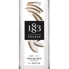 1883 Maison Routin Syrup for Drinks, Made In France (Coconut Plastic, 1 Liter)