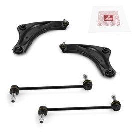 Metrix Premium Chassis Parts - 4 PC Front Lower Control Arm & Front Sway Bar Stabilizer End Link Kit Fits 17-19 Nissan Sentra, 11-17 Juke, 11-22 Leaf, RK621157, RK621156, K750719, Made in Europe