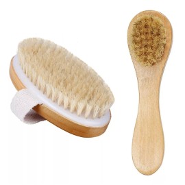 Mafab Set 1 Cepillo Facial 1 Cepillo Corporal Ovalado Exfoliante