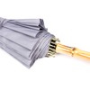 ThreeH Bamboo Stick Umbrella Auto Open Solid Color Fashionable and