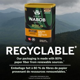 Nabob Dark Bold Roast Full City Dark Ground Coffee, 340g Canister