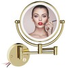 RECKODOR Wall Mount Makeup Mirror with Lights and Magnification, 1X