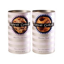 Assorted Gourmet Gift Pack with three Crispy Mini Milk Chocolate Chunk Cookies and one Crispy Mini Milk Chocolate Lace Pecan Cookie