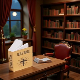 Mini Bible Pocket Book 1/12 Dollhouse Miniature Book Bookshelf Bedroom Library Accessories, Dollhouse Furniture, Dolls and Accessories, Decorations