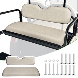 HEOHOU Universal Golf Cart Rear seat Replacement Cushions for EZGO,Yamaha,Club Car Rear Flip Seat,Golf Cart Back Seat Cushions,for EZGO RXV Rear Seat,Seat Bottom and Back Cushion Set,Stone Beige
