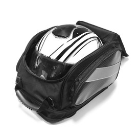 MZS Motorcycle Tank Bag, 19L-24L Expandable Strong Magnetic Gas Tank Bag, Dual Use Waterproof Motorbike Helmet Bag Luggage Storage Backpack fit Street Enduro Sport Adventure Cruiser Touring Bike