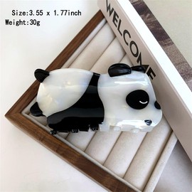 Cute Panda Claw Clips, Acetate Animal Hair Clips, Creative Hair Accessories, Unique Niche Decorative Hair Clips (Sleeping Panda Cub)