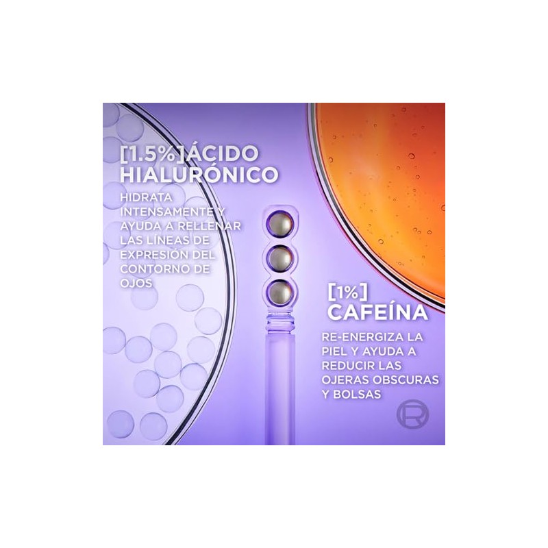 LOreal Paris Revitalift cido Hialurnico Srum Ojos, Hidrata y rellena