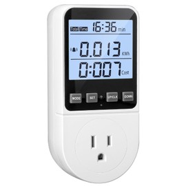 Upgraded Watt Meter, Watt Usage Meter Plug Home Energy Monitor Consumption, Electricity Usage Monitor, Energy Voltage Amps Kill Tester with Backlight, Overload Protection, 8 Modes Display