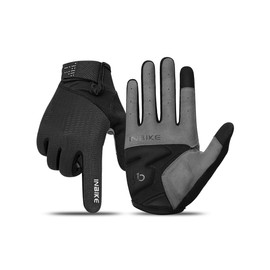 INBIKE Cycling Gloves MTB Mountain Bike Gloves Long Finger Men's Touchscreen Non-Slip Shockproof Elastic Reflective Breathable Cycling Multifunctional IHC406 Black M