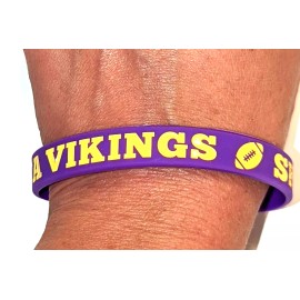 "Minnesota Vikings" "SKOL" silicone Wristband bracelet, NEW